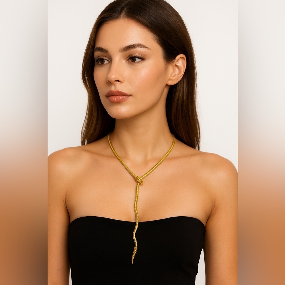 Anthropologie Serpenti Inspired Snake Necklace - Picture 10 of 11